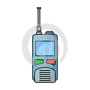 Walkie talkie vector icon.Color vector icon isolated on white background walkie talkie