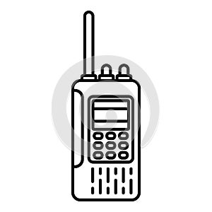 Walkie talkie way icon, outline style