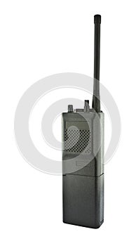 Walkie talkie on white background