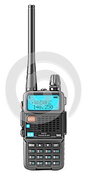 Walkie-talkie on white background