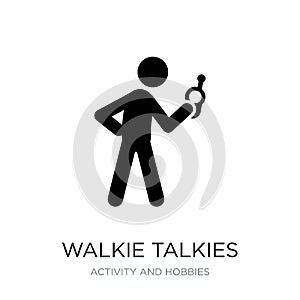 walkie talkies icon in trendy design style. walkie talkies icon isolated on white background. walkie talkies vector icon simple