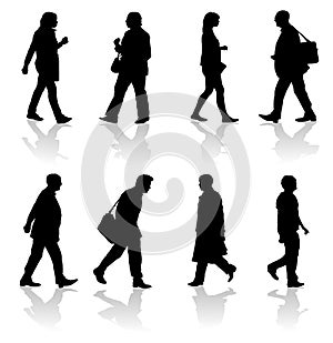 Walking Adults Silhouettes