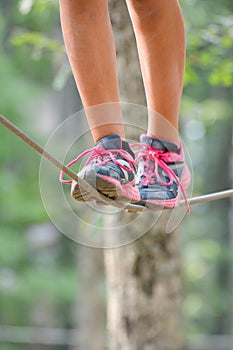 Walking at the adventure park