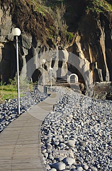 Walking along the coast of Madeira