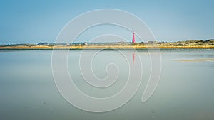 Walking along the Schiermonnikoog coastline on a summerday Netherlands