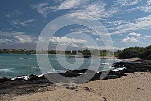 Walking at Anaehoomalu surf line - 11