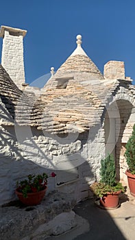 Walking around looking at Trulli houses in Alberobello Italy