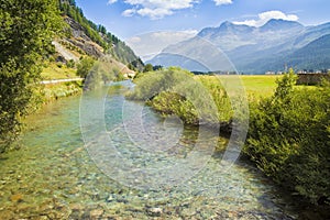 Walking around Sils Lake - Engadine valley - Switzerland