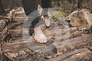 Walking barefoot for health