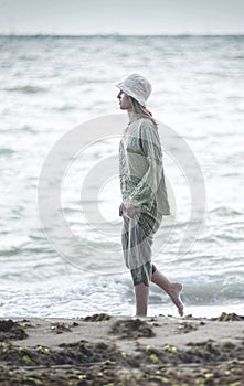Walking on the beach