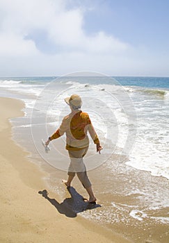 Walking on the beach