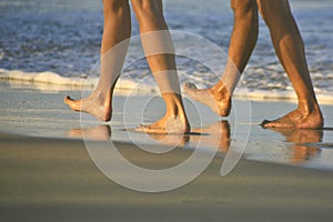 Walking on Beach at Cabarete, Dominican Republis