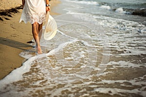 Walking on the beach