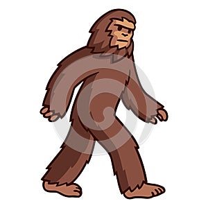 Walking Bigfoot drawing photo