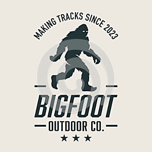 Walking bigfoot logo icon photo