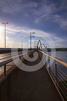 Walking, Brasilia city bridge photo