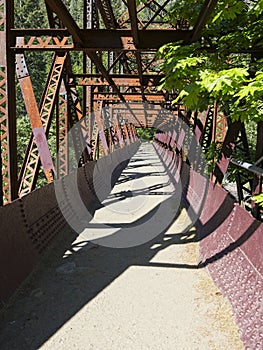 Walking bridge near Leavenworth, Washington photo