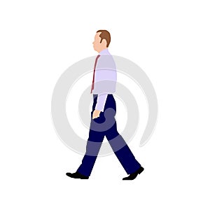 Walking business person sihouette illustration