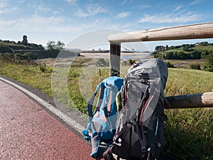 Walking on Camino de Santiago photo