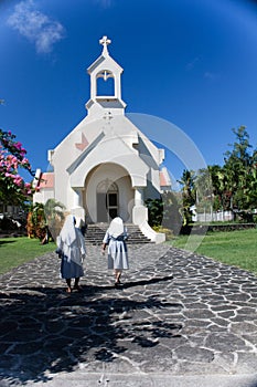 Walking into a church