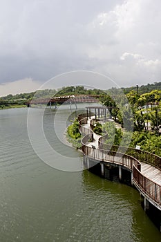 Walking and cycling path