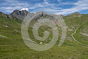 Walking and cycling paths in the mountains of the Silvretta Arena.