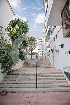 walking down the street in estepona