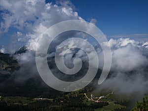 Walking in fiemme valley, trentino alto adige, italy