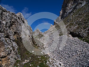 Walking in fiemme valley, trentino alto adige, italy