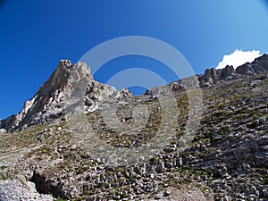 Walking in fiemme valley, trentino alto adige, italy