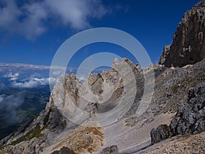 Walking in fiemme valley, trentino alto adige, italy