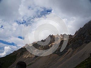 Walking in fiemme valley, trentino alto adige, italy