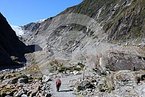 Walking footpath Franz Josef Glacier New Zealand