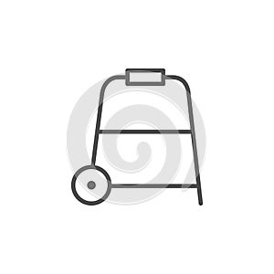 Walking frame line outline icon