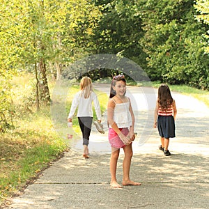 Walking girls