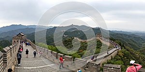 Walking on the Great Wall of China