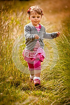 Walking through the high grass