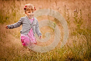 Walking through the high grass