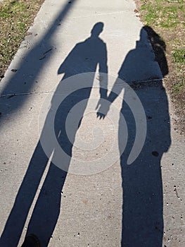 Walking holding hands