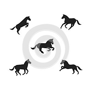Walking horse silhouette vector