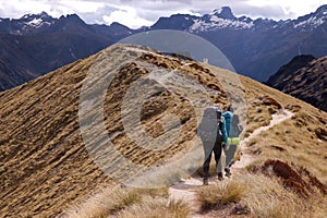 Walking Kepler track in South Island of New Zealand