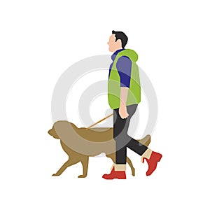 Walking male person sihouette illustration