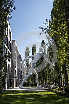 Walking Man sculpture in Munich, Germany, 2015