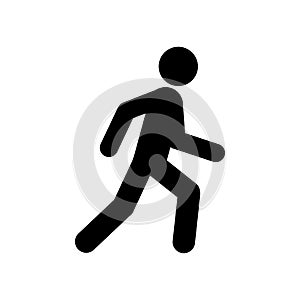 Walking man symbol. Pedestrian icon