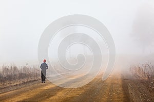 Walking Mist Dirt Road