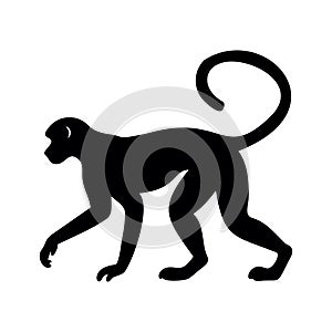 walking monkey outline