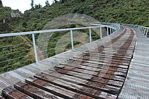 Walking the old Coach road Rail Bridge in Ohakune