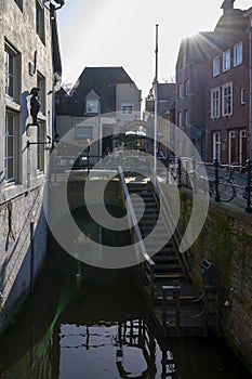 Walking in old part of Den Bosch, capital city of North Brabant province, Netherlands