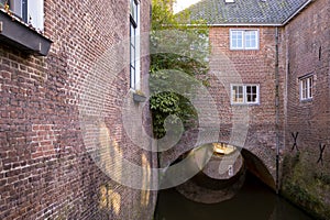 Walking in old part of Den Bosch, capital city of North Brabant province, Netherlands