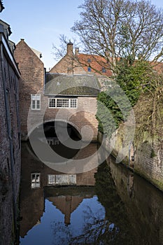 Walking in old part of Den Bosch, capital city of North Brabant province, Netherlands